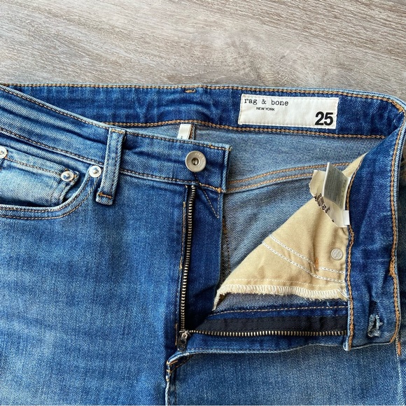 Rag and Bone Blue Nina High-Rise Skinny Jeans Exmoor - Picture 8 of 14